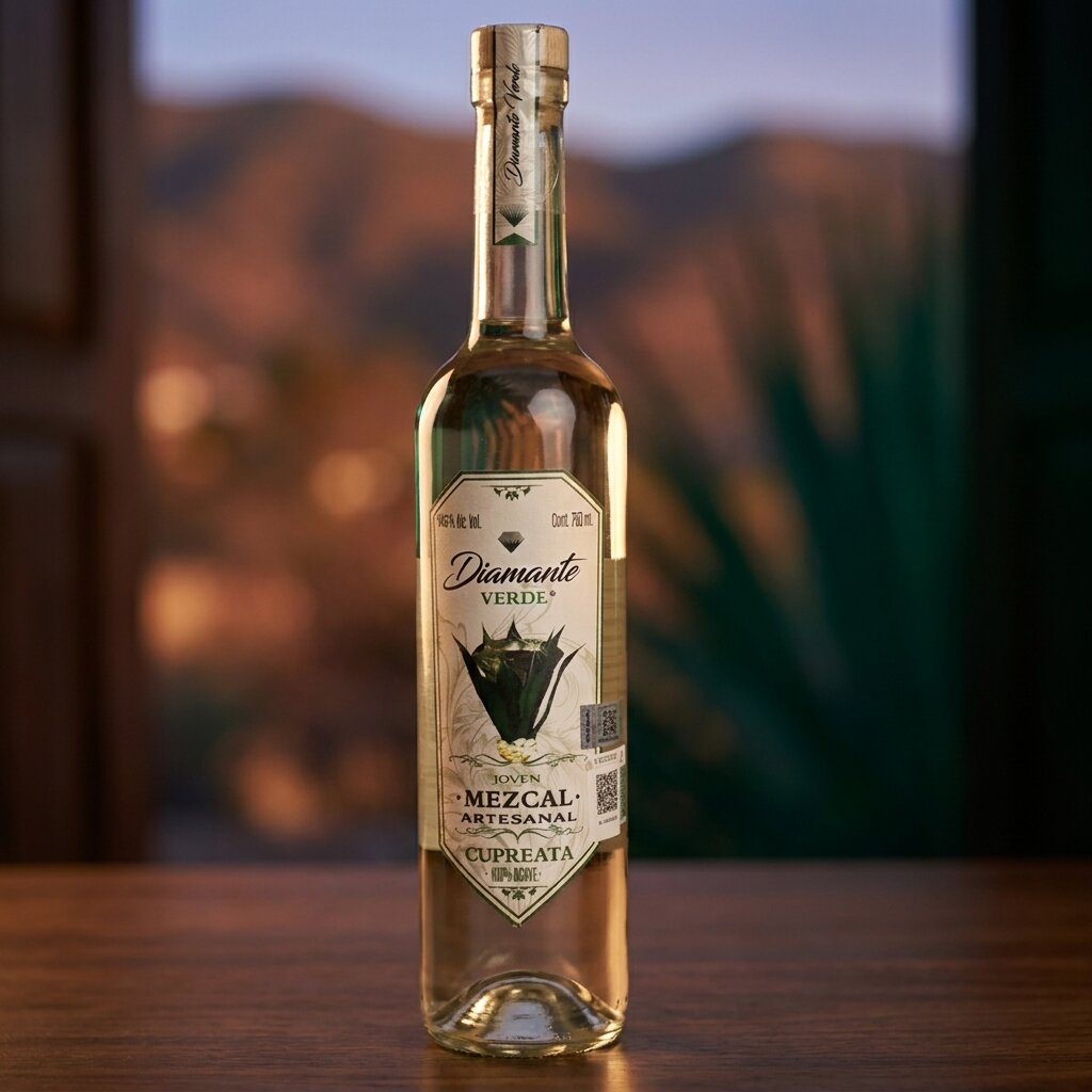 Diamante Verde Mezcal Cupreata bottle