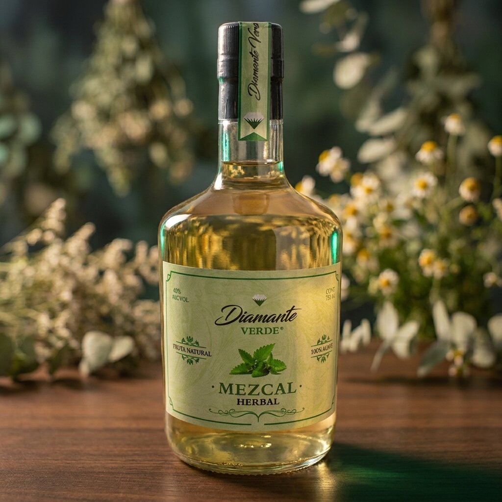 Mezcal Herbal bottle